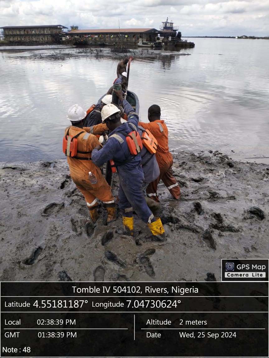 Welding 12" Flow line @ Cawthorn Channel