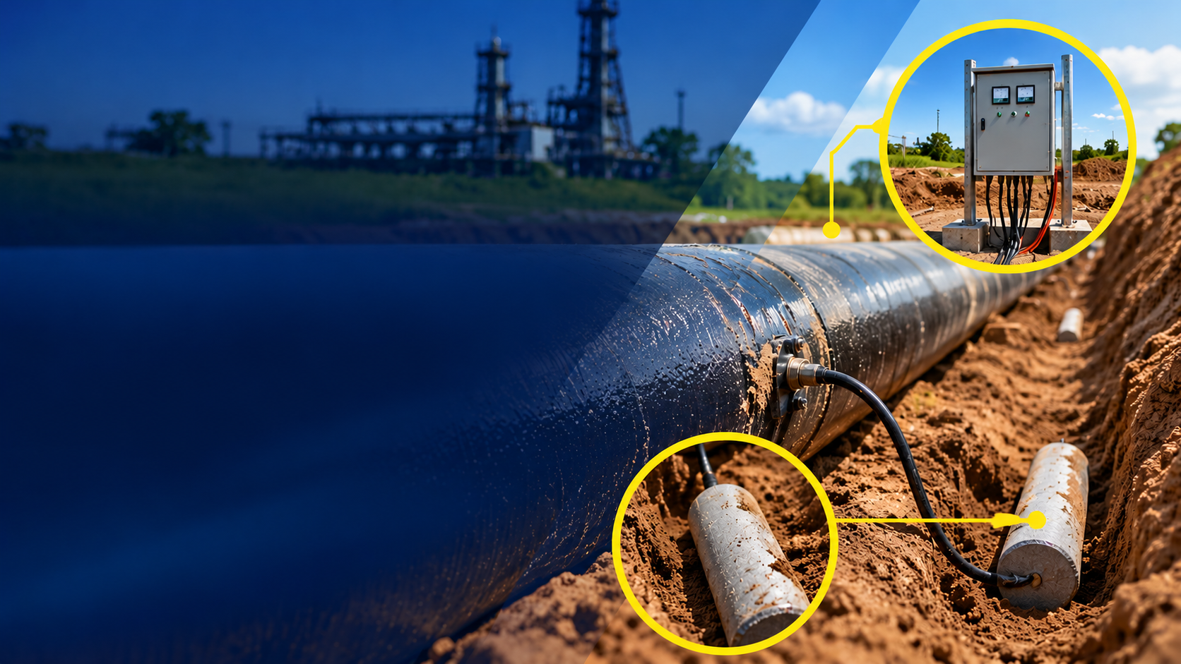 Cathodic Protection: How to Prevent External Corrosion in Oil and Gas Pipelines pipeline installation with anode callouts